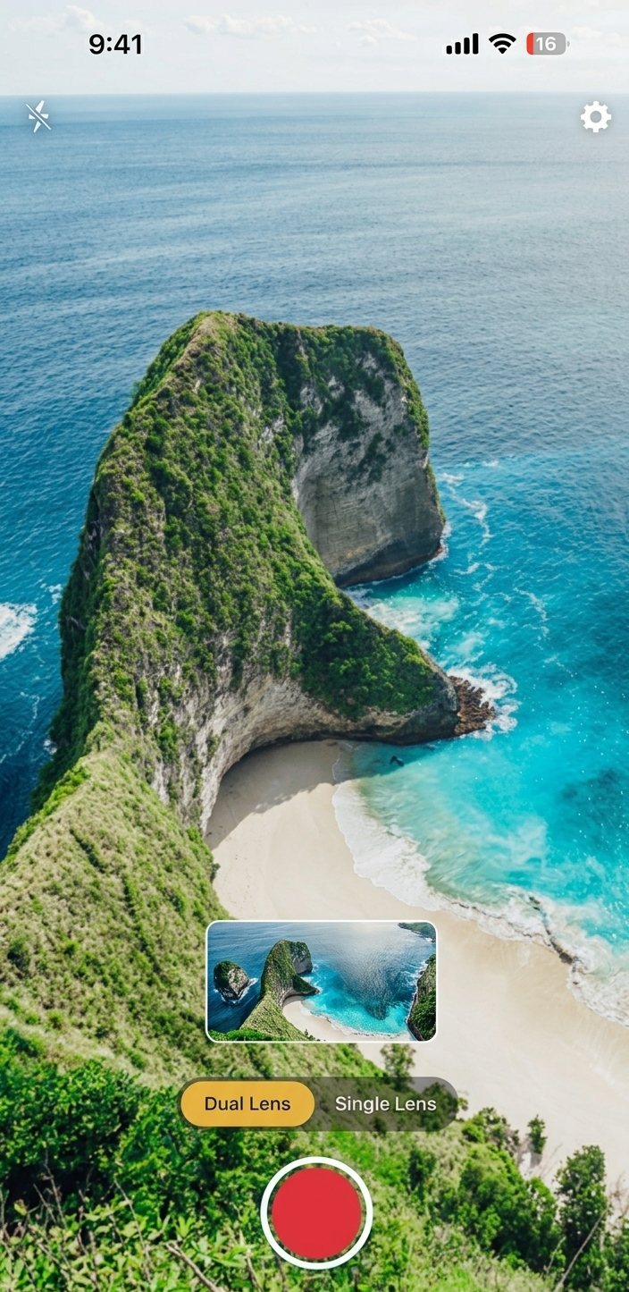 DualShot Recorder workflow comparison on iPhone